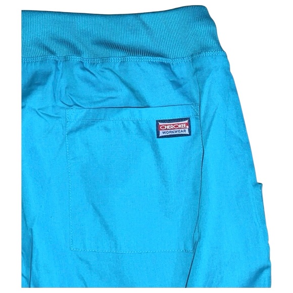 Cherokee Workwear Originals Med Scrub Pants Women’s Size L Petite Teal WW210P - Picture 9 of 10